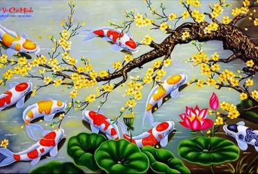 Ý Nghĩa Tranh Cửu Ngư Quần Hội - Biểu Tượng Tài Lộc Trong Phong Thủy